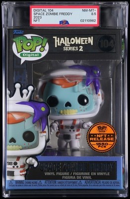 PSA 8.5 Funko Pop! Digital (Halloween Series 2) 104 Space Zombie Freddy 1550 PCS