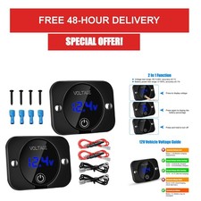 Linkstyle Digital Dc Voltmeter 5-48v 12v 24v Battery Gauge 2-pack Linkstyle Digital Dc Voltmeter 5-48v 12v 24v Battery Gauge 2-pack