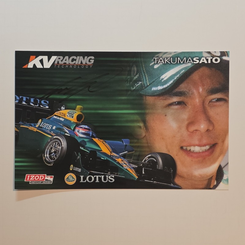 Takuma Sato Signed Original Hero Card KV Racing Technology IndyCar Series