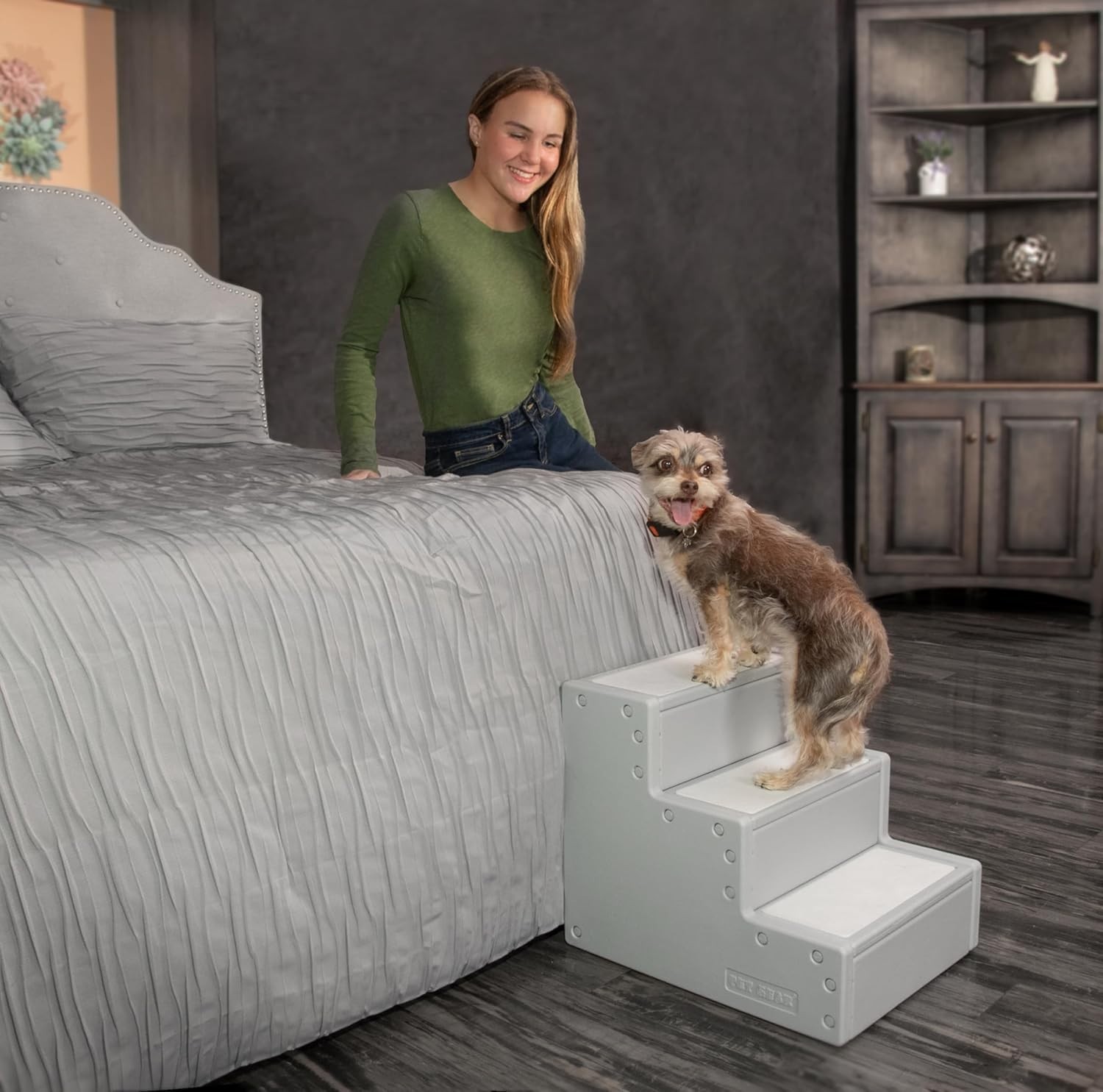 Pet Step III Lightweight Stairs for Small Dogs & Cats, Up to 50 lbs, No Tools