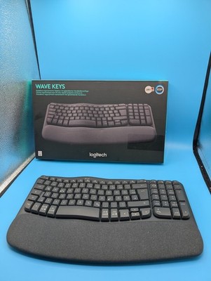 LOGITECH Wave Keys ergonomische kabellose Tastatur Handauflage QWERTZ B-Ware