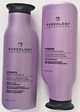 Pureology Hydrate Purple Professional Shampoo & Conditioner 9oz Pair Set Duo NEW