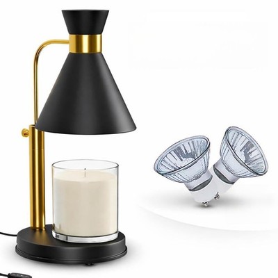 Candle Warmer Lamp with Timer & Dimmer, Adjustable Height and Brightness. Bla...