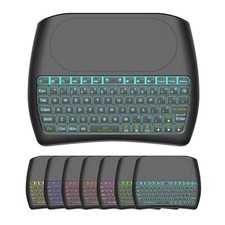 D8 Mini Wireless Keyboard, Touchpad, Colorful Backlit, Handheld Remote, PC, Pi