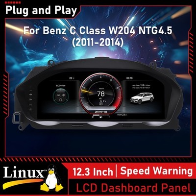 12.3'' Digital Speedometer Instrument Cluster For Mercedes-Benz C-Class W204 2011-2014