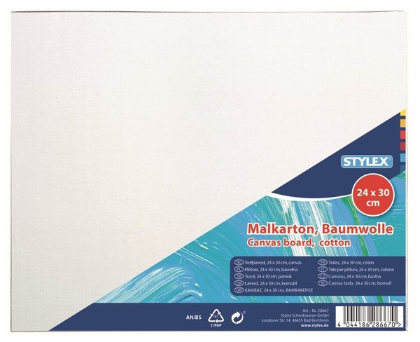 KüNstler Malkarton 24X30Cm 3Mm Weiß 100 % Baumwolle - 1 StüCk Stylex 28667-image