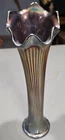 Vintage Fenton Antique Carnival Glass Cobalt Blue Fine Ribbed Iridescent Swung