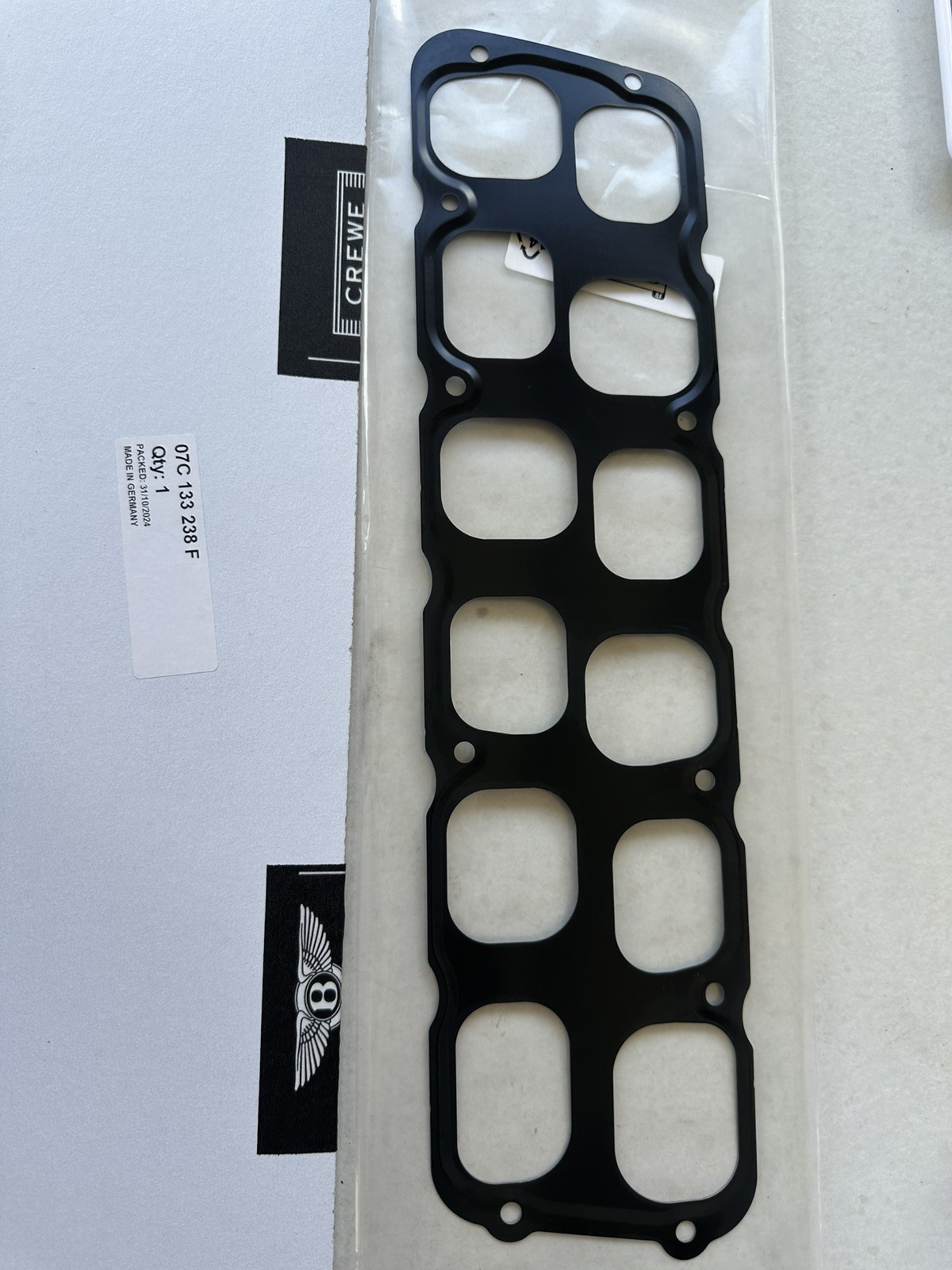 Bentley Inlet Manifold Gasket, identified by part number 07C 133 238 F