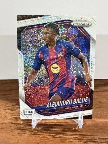 2025-26 FIFA Panini Prizm Alejandro Balde WHITE SPARKLE SSP Card VERY RARE