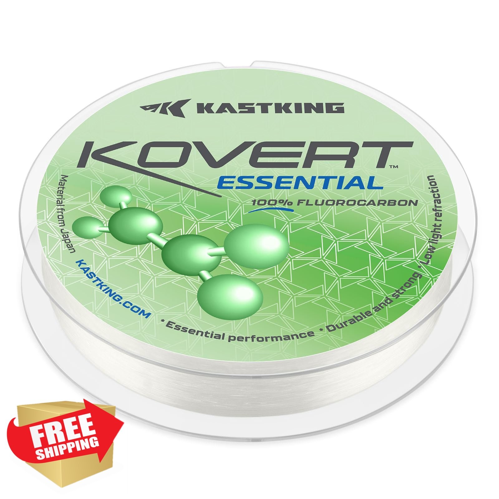 KastKing Kovert Fluorocarbon Fishing Line Low Visibility Str