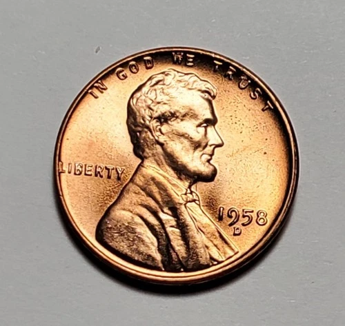 1958 D LINCOLN WHEAT PENNY UNC #P3397
