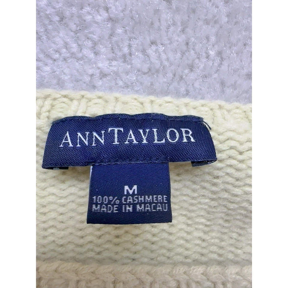 Suéter Ann Taylor 100% Cashmere Verde Macio ÚNICO Ponto Delicado Feminino MÉDIO - Imagem 3 de 4