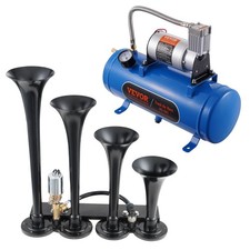 Train Horns Kit, 4 Trumpet Air Horn Kit, 150dB Train Horns for Pickup Truc