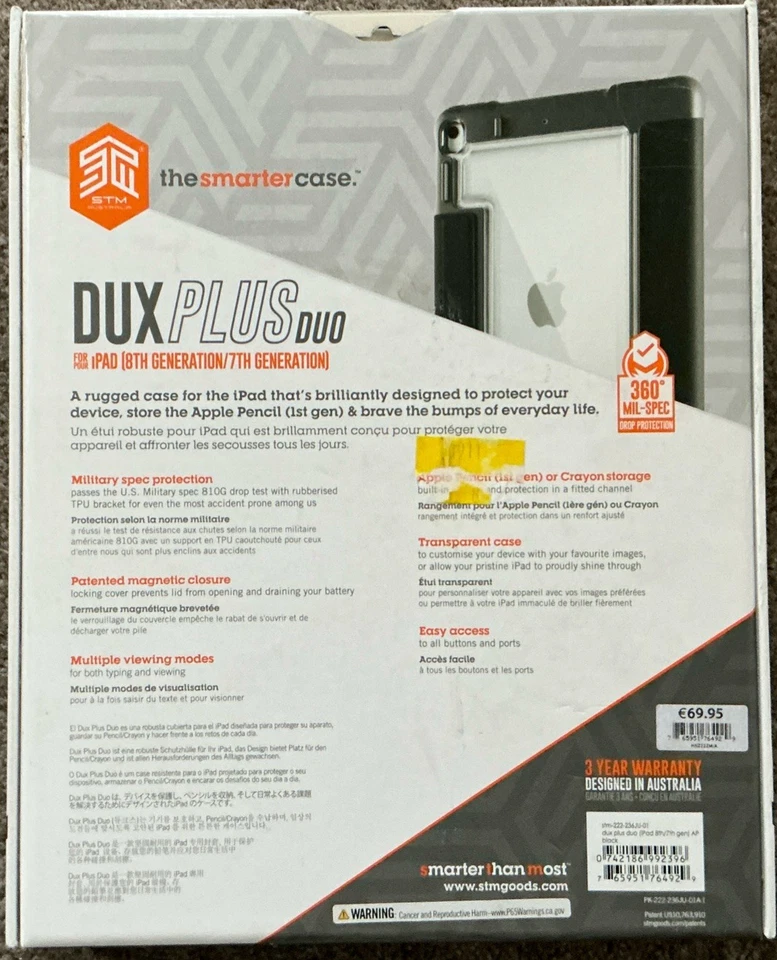 STM Dux Plus Duo Ultra Protective Smart Case for Apple iPad 8th 7th Gen - Image 2 of 4