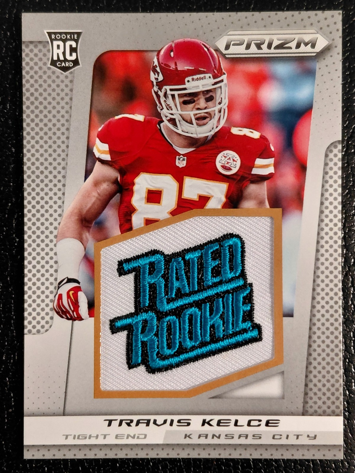 2013 Panini Prizm Rated Rookie Travis Kelce RC Manufactured Patch #292