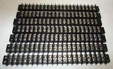 Lot Of 7 Jones Panel Mount Terminal Block/Strips 2-Row 20-Position NOS