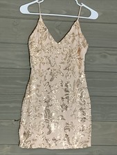 Windsor Pink Sequin Dress Womens XS-S Mini Prom Homecoming Cocktail Cruise 