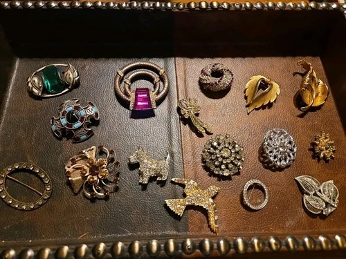 ⭐️Vintage Mixed Lot  Costume Jewelry -Brooches and Pins