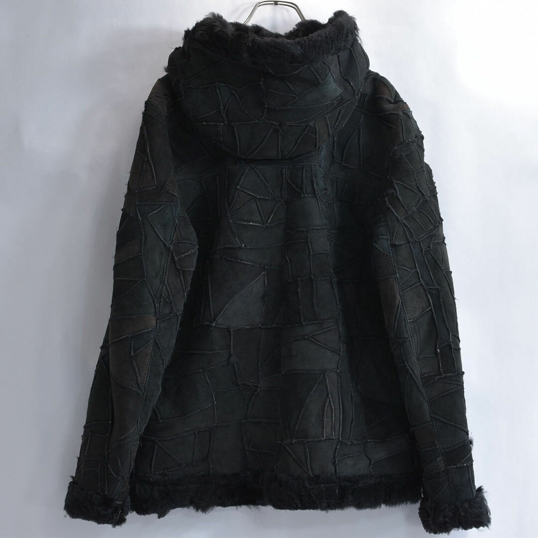 ~ JUNMEN Patchwork Design Shearling Mouton Jacket… - image 3