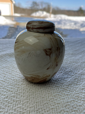 Glazed Alabama Clay Small Ceramic Ginger Jar 4 Inches Tall Pottery Signed Max