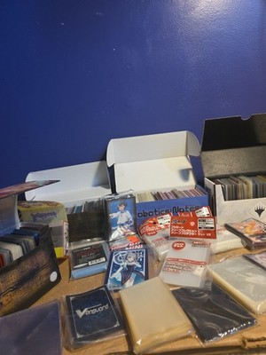  Massive TCG Card Sleeve & Deck Box Lot - Anime, Vanguard, KMC Mini, MTG Storage