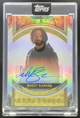 2025 Topps Marvel The Collector Perfection Sebastian Stan Bucky Barnes Auto /100