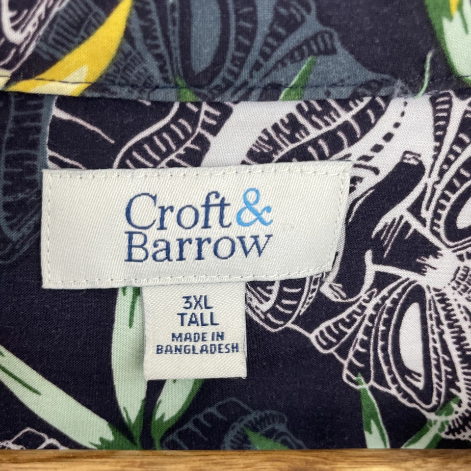 Croft & Barrow Rayon Shirt Mens 3XLT Tall XXXL Multicolor Totem Pole Short SLV - Image 3 of 4