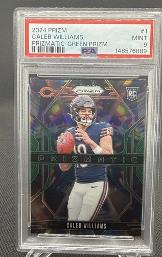 2024 Panini Prizm - Prizmatic Caleb Williams #1 Green Prizm (RC) PSA 9!! Mint!