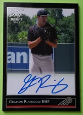 GRAYSON RODRIGUEZ 2018 Leaf Ultimate Draft Gold Leaf Stars ON CARD AUTOGRAPH
