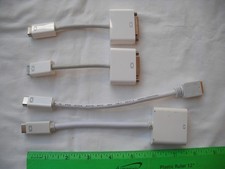 Lot of 4 DisplayPort to DVI HDMI Adapter Cable, Display Port, Monitor AV, Cables