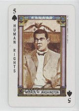1977 US Game Systems Black History Playing Cards Booker T Washington #5S 01dc