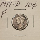 1919 D  Mercury Dime Denver Mint  Silver (Lot 0865)
