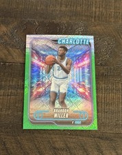 2024/25 TOPPS CHROME BASKETBALL BRANDON MILLER REFRACTOR CARD CHARLOTTE HORNETS