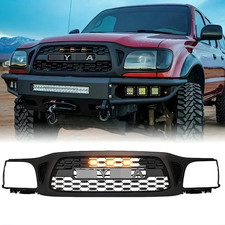 Front Bumper Grille Fit For 2001-2004 TOYOTA TACOMA Grill With LED Light&Letters