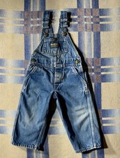 Vintage Kids Boys 80  s Osh Kosh B  Gosh Denim Overalls Size 12 Months