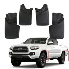 Toyota Tacoma 2016-2023 Mud Flaps Splash Guards 4 PCS Front Rear Mudguard Black