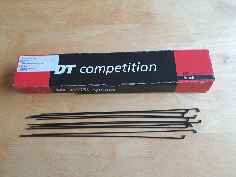 DT Swiss Competition, J pull, Black, Spokes, Pack of 10, Various lengths