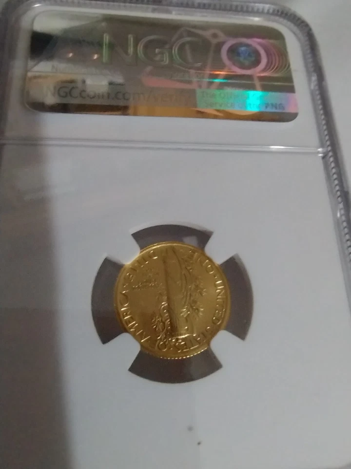 2016 W GOLD CENTENNIAL MERCURY DIME NGC SP70. - Image 4 of 4