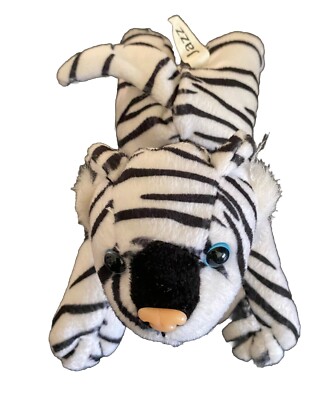 Vintage White Striped Tiger JAZZ Mini Stuffed Animal Tiger Cat