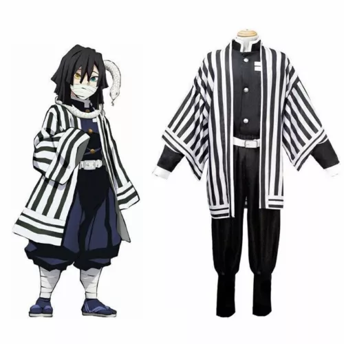 Anime Demon Slayer Kimetsu no Yaiba Iguro Obanai Halloween Cosplay Costume Wig - Picture 4 of 13