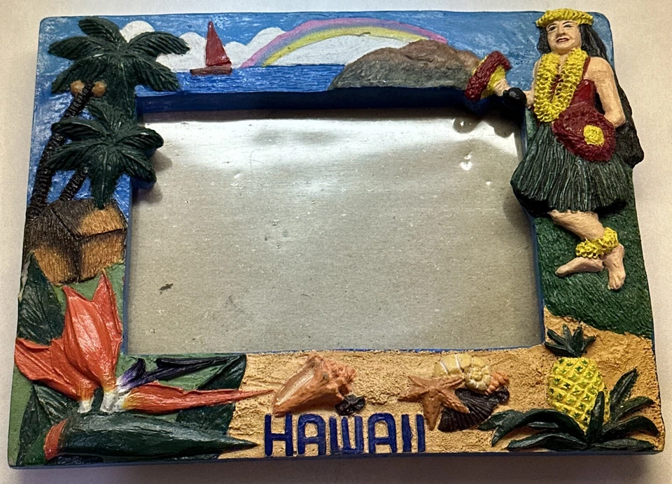 Marco de fotos de novedad de resina temática paraíso tropical 3D de recuerdo de Hawaii Foto 3 de 4
