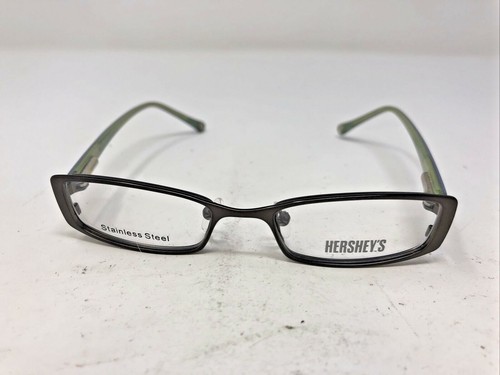 Hershey Eyeglasses Frames 102-2 Blue Metal Gray 42-15-120 FS86