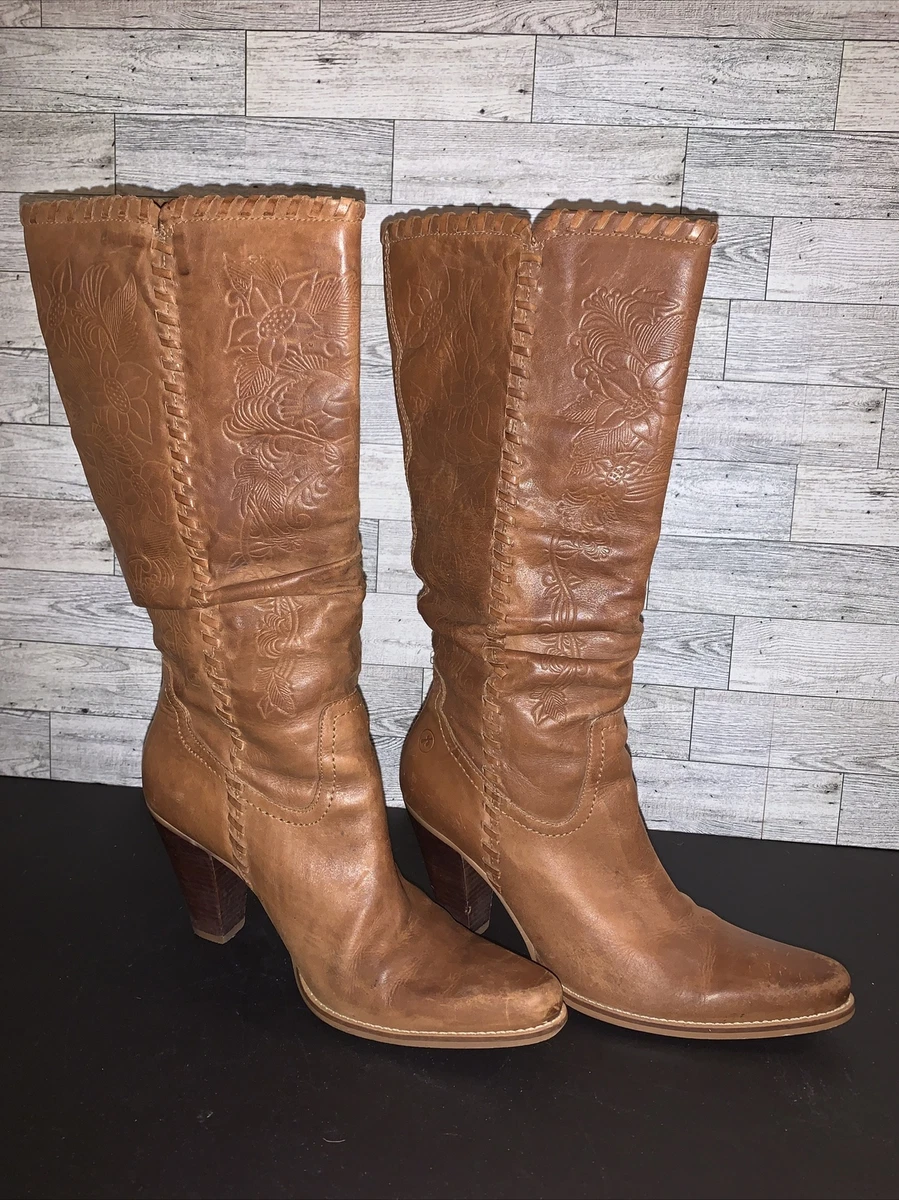 Pre-owned Leather Boots In Brown