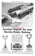1950s HORNBY Electric Trains ADVERT Railway Junction Signals Print Ad 701/54