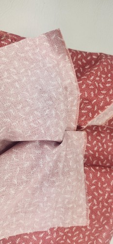 Vintage Fabric * Leaves * 100% cotton - 25" x 54" Atelier red leaves - Picture 5 of 5