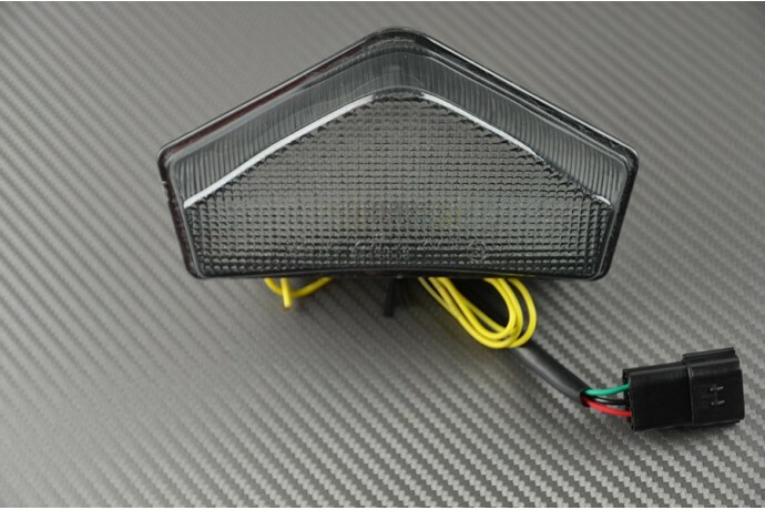 Feu arrière LED teinté noir avec clignotants pour moto Triumph Tiger 1050