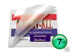 500/pack LAM-IT-ALL 7 Mil 2-1/8 x 3-3/8 Hot Laminating Pouches Credit Card size