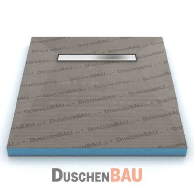 Duschelement 4-Seiten-Gefälle mit Alca APZ 106 Edelstahlrinne barrierefrei