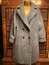 Ladies' Maje Luxurious Grey Heavy Winter Coat - Size 40 - New - Rrp £500