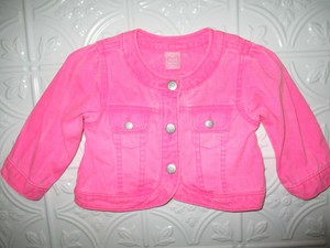 pink baby denim jacket